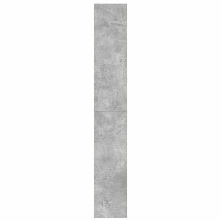 Bogskab 6 niveauer 80 x 30 x 198 cm Konstrueret træ Beton Grå