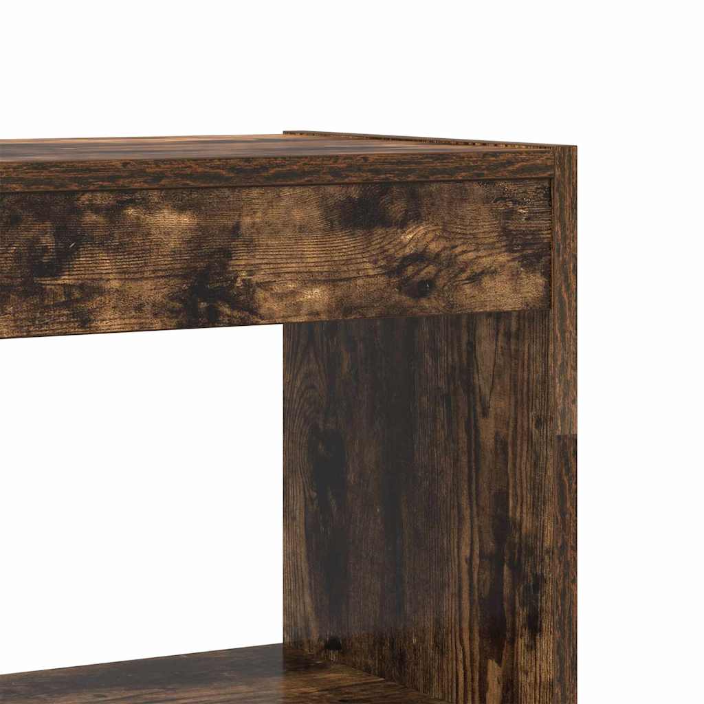 Bogskab med hylde Røget eg 80 x 30 x 198 cm Konstrueret træ