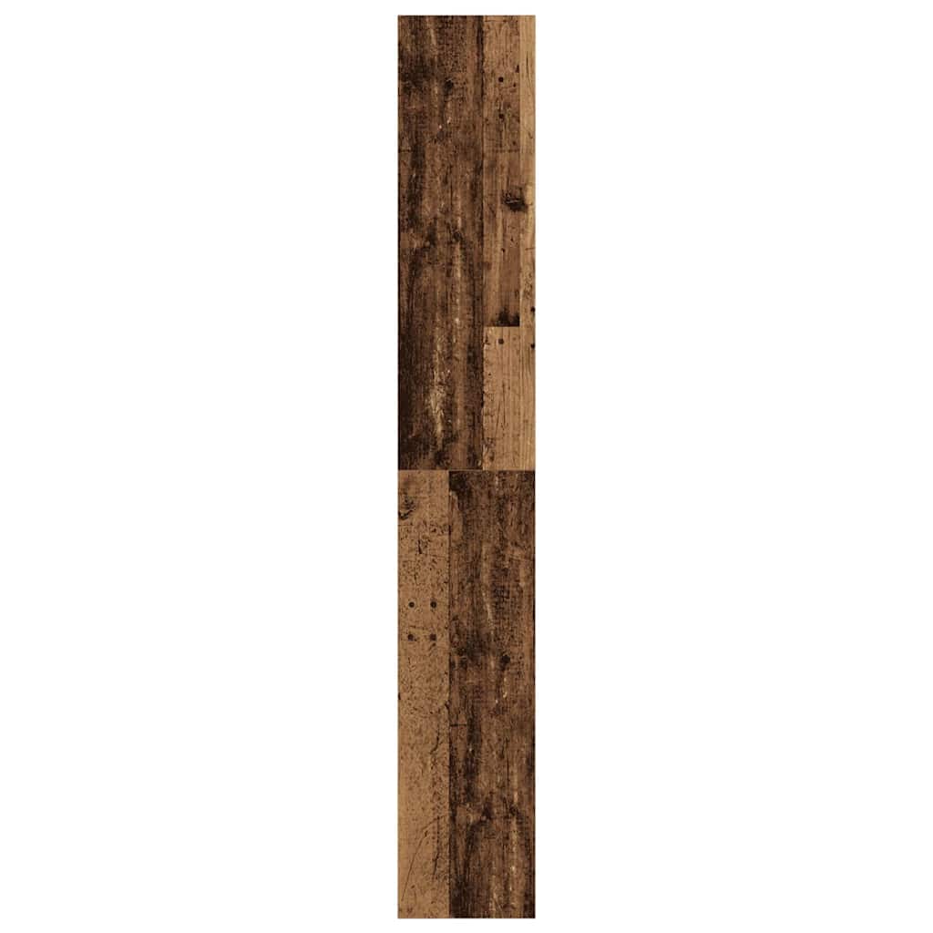 Bogskab 6 niveauer 80 x 30 x 198 cm Konstrueret træ Gammelt træ