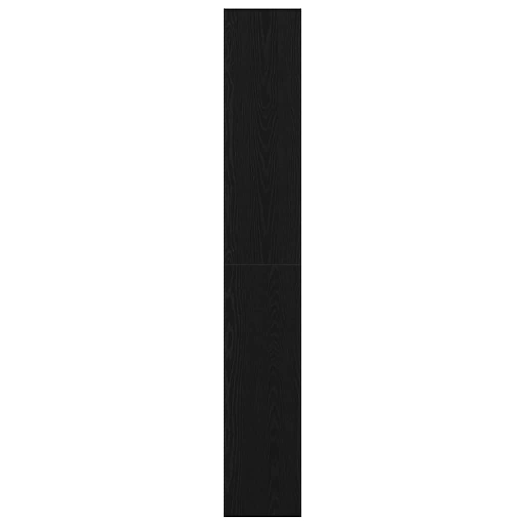 Bogskab 6 niveauer 80 x 30 x 198 cm Konstrueret træ Sort eg
