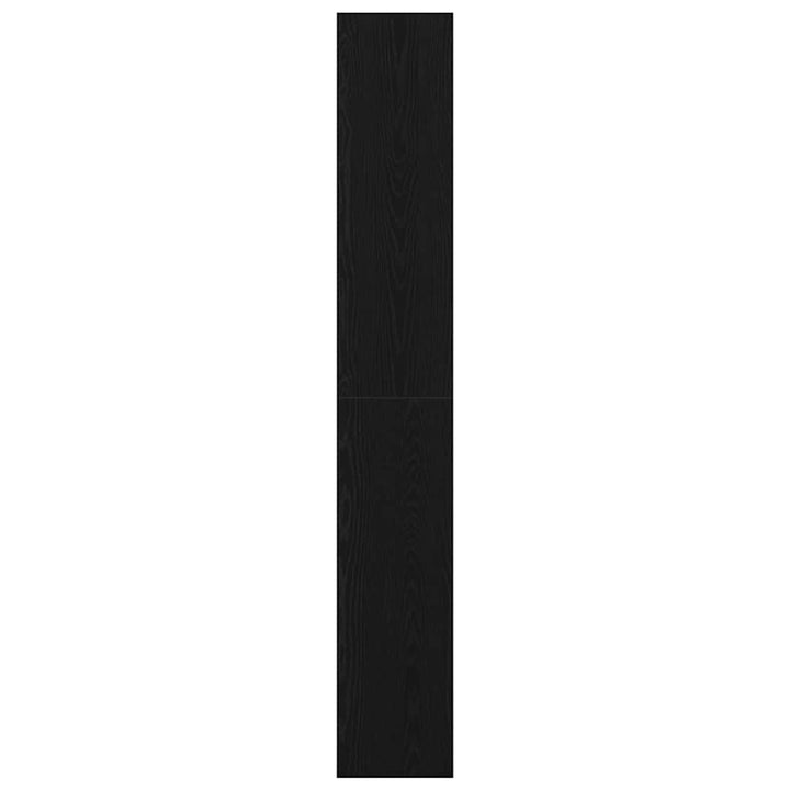 Bogskab 6 niveauer 80 x 30 x 198 cm Konstrueret træ Sort eg