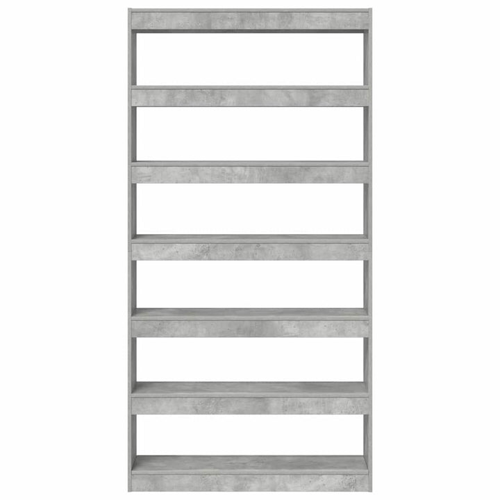 Bogskab Beton Grå 100 x 30 x 198 cm Konstrueret træ