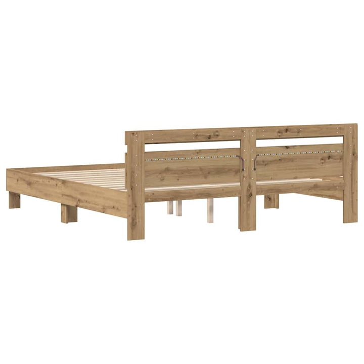 Sengestel Artisan Egetræ 200 x 200 cm Konstrueret træ