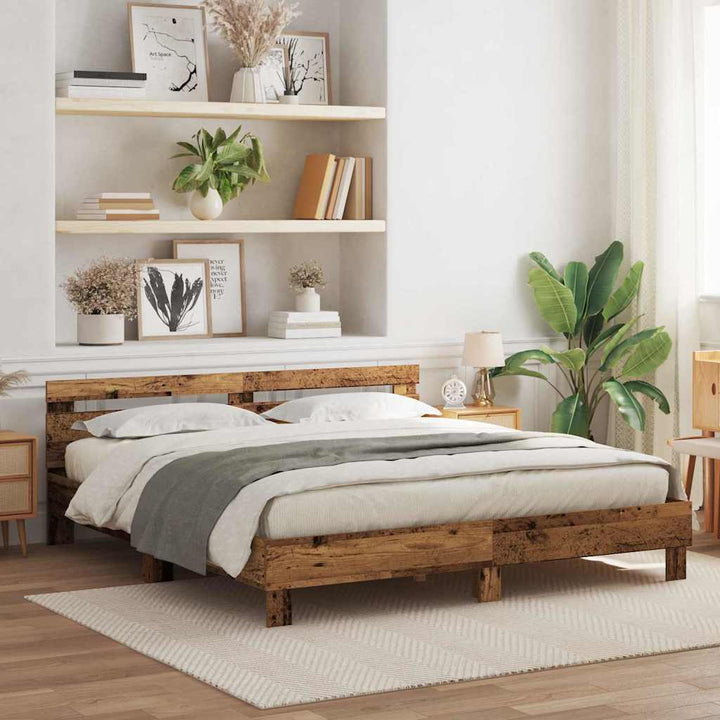 Sengestel Gammelt træ 180 x 200 cm Konstrueret træ