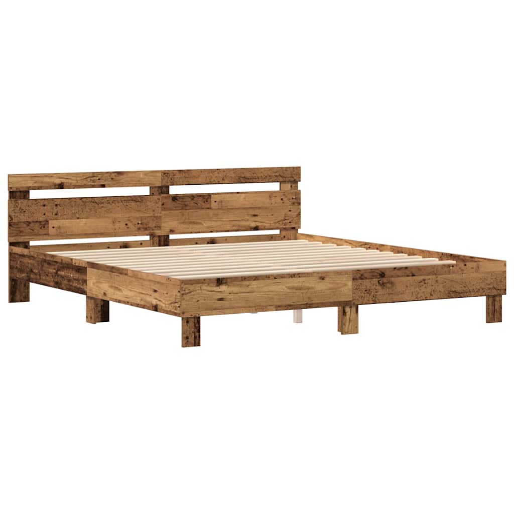 Sengestel Gammelt træ 180 x 200 cm Konstrueret træ