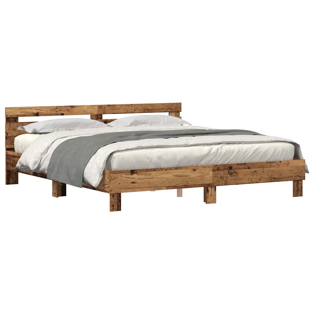 Sengestel Gammelt træ 180 x 200 cm Konstrueret træ
