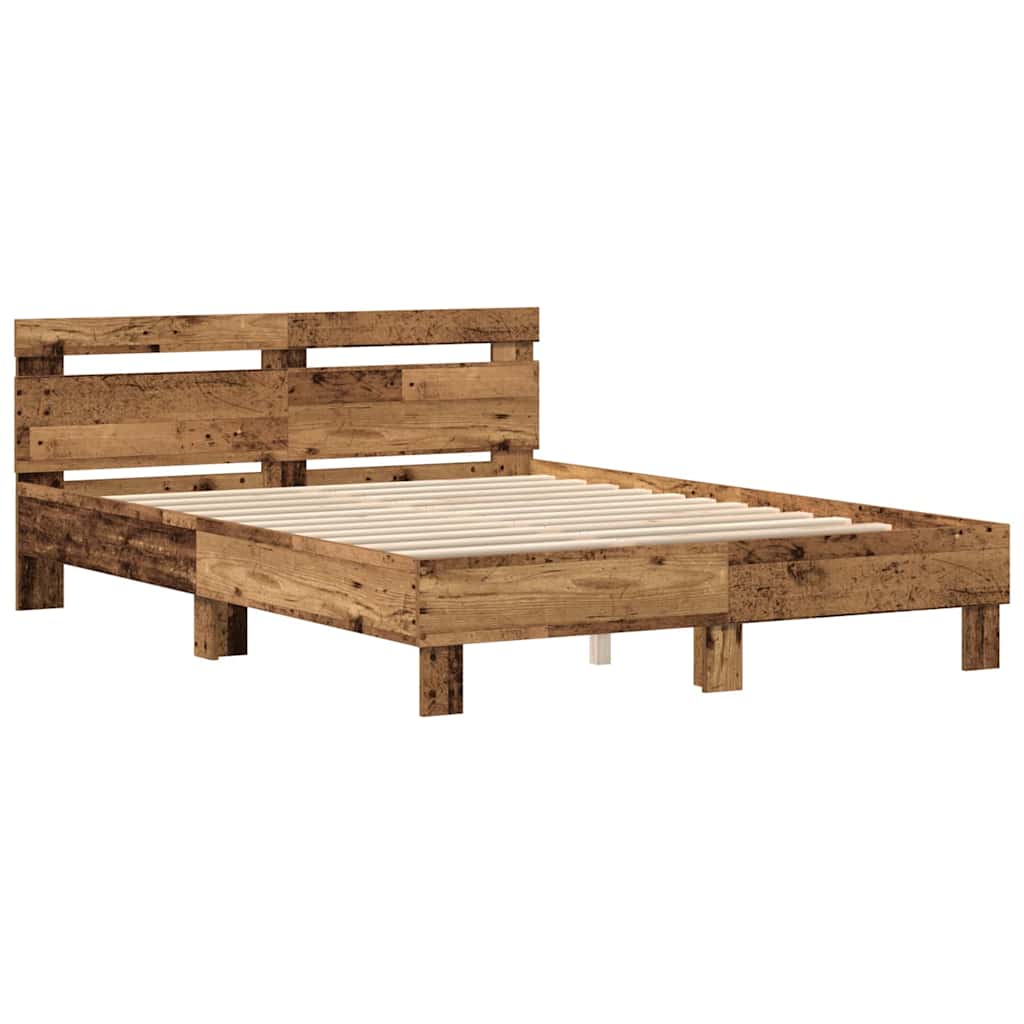 Sengestel Gammelt træ 160 x 200 cm Konstrueret træ