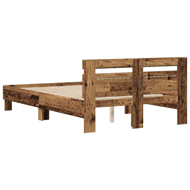 Sengestel Gammelt træ 120 x 200 cm Konstrueret træ