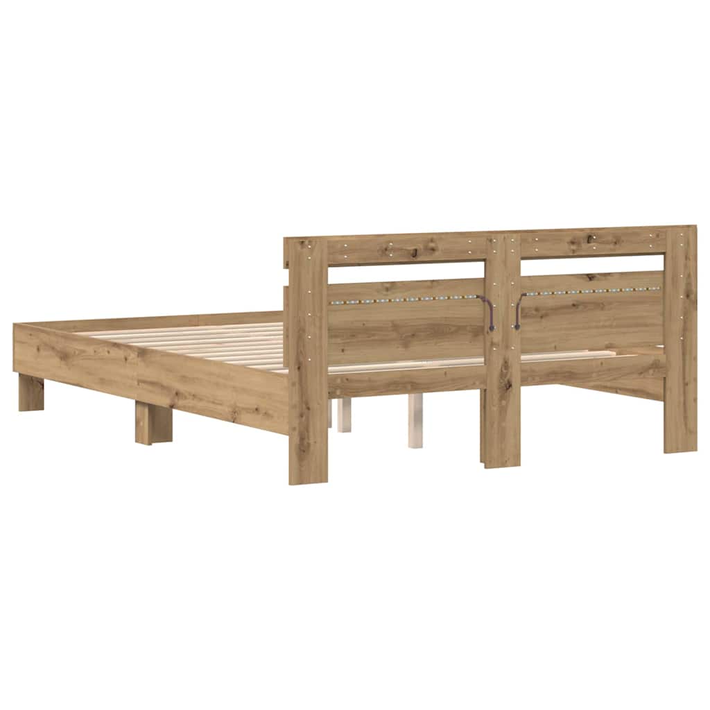 Sengestel Artisan Egetræ 140 x 190 cm Konstrueret træ