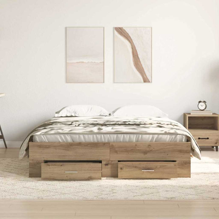 Sengestel Artisan Egetræ 160 x 200 cm Konstrueret træ