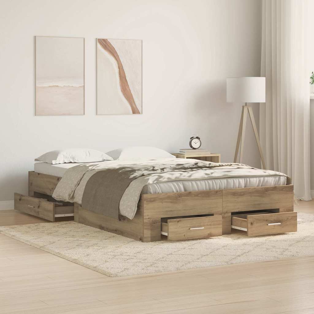 Sengestel Artisan Egetræ 120 x 200 cm Konstrueret træ