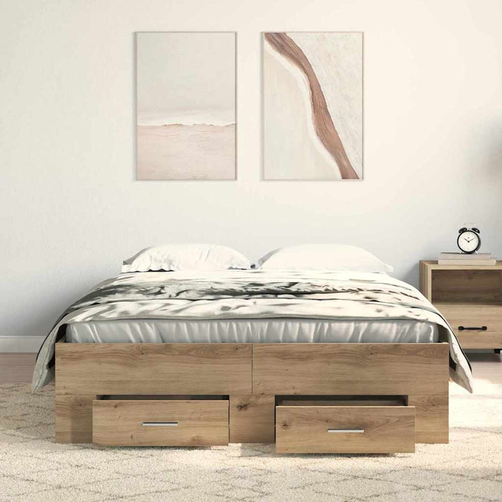 Sengestel Artisan Egetræ 120 x 200 cm Konstrueret træ