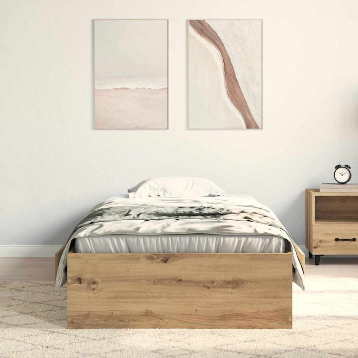Sengestel Artisan Egetræ 100 x 200 cm Konstrueret træ