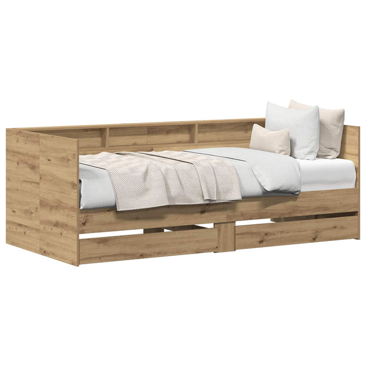 Daybed med skuffe Artisan Egetræ 100 x 200 cm Konstrueret træ