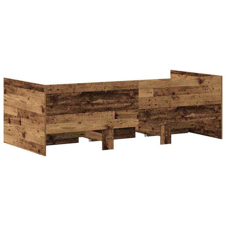 Daybed med hovedgærde Gammelt træ 90 x 190 cm Konstrueret træ
