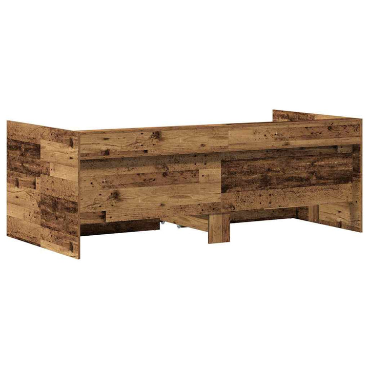 Daybed med hovedgærde Gammelt træ 90 x 200 cm Konstrueret træ