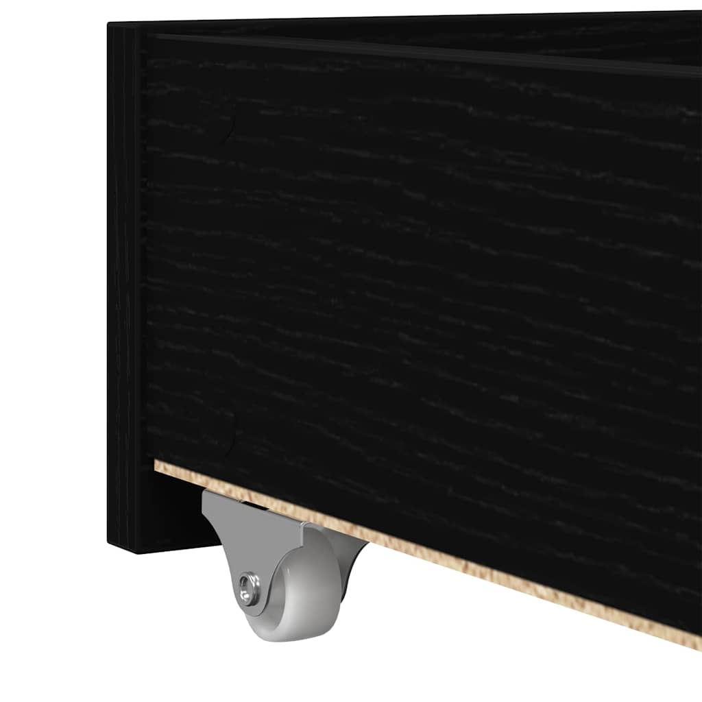 Daybed med hovedgærde Sort eg 75 x 190 cm Konstrueret træ