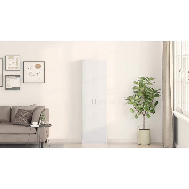 Garderobeskab med hylde Hvid 55 x 25 x 189 cm Konstrueret træ