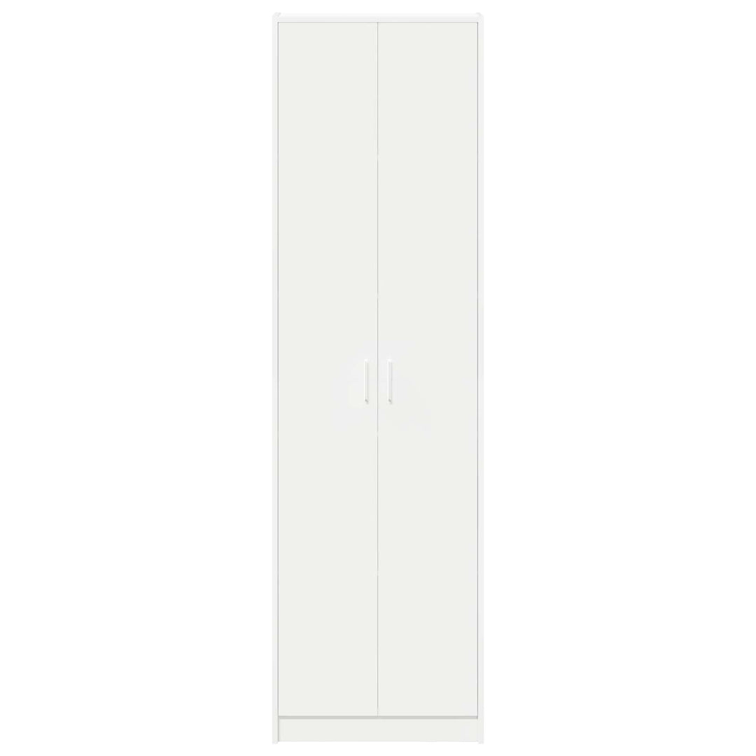 Garderobeskab med hylde Hvid 55 x 25 x 189 cm Konstrueret træ