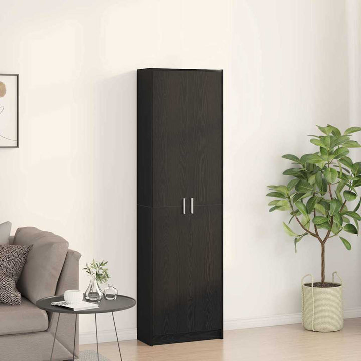 Garderobeskab Sort eg 55 x 25 x 189 cm Konstrueret træ