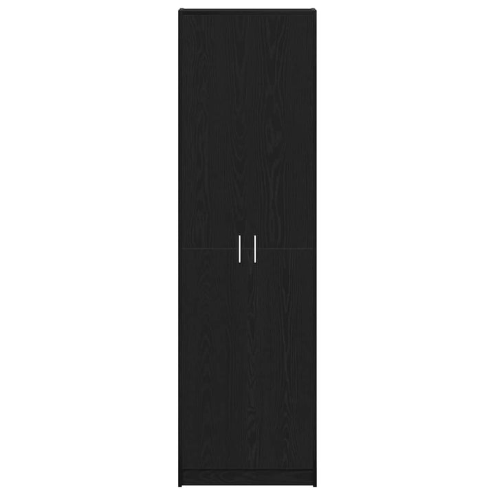 Garderobeskab Sort eg 55 x 25 x 189 cm Konstrueret træ