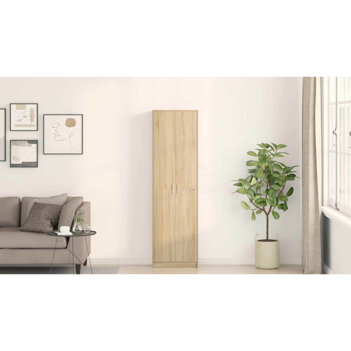 Garderobeskab Sonoma eg 55 x 25 x 189 cm Konstrueret træ