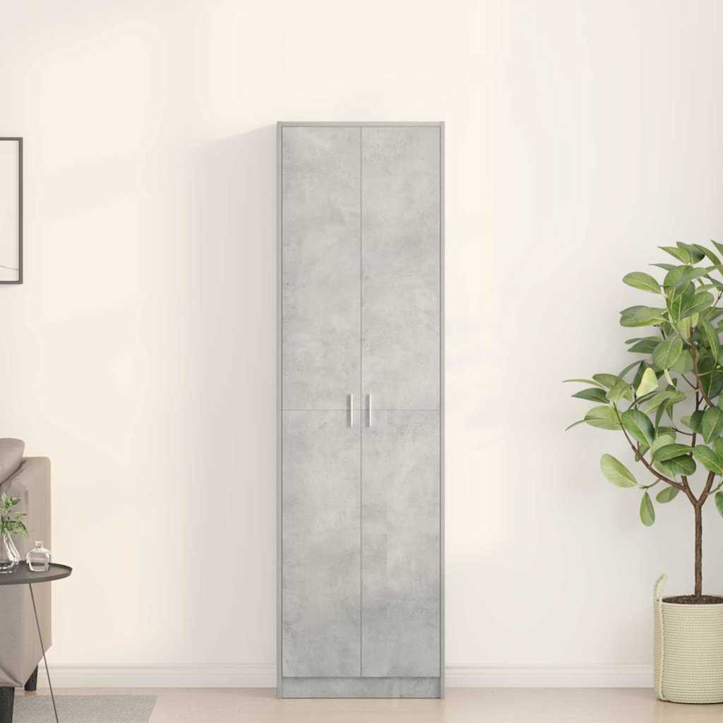 Garderobeskab Beton Grå 55 x 25 x 189 cm Konstrueret træ
