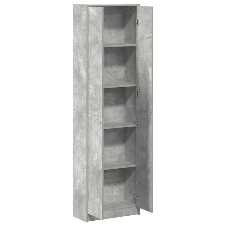 Garderobeskab Beton Grå 55 x 25 x 189 cm Konstrueret træ