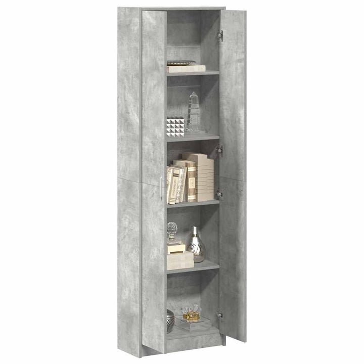 Garderobeskab Beton Grå 55 x 25 x 189 cm Konstrueret træ