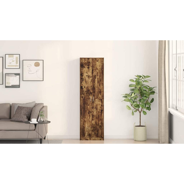 Garderobeskab med dør Røget eg 55 x 25 x 189 cm Konstrueret træ