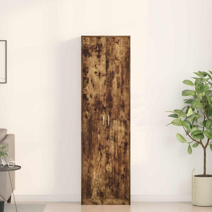 Garderobeskab Røget eg 55 x 25 x 189 cm Konstrueret træ
