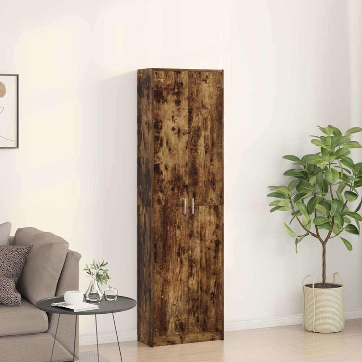 Garderobeskab Røget eg 55 x 25 x 189 cm Konstrueret træ