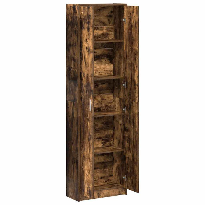 Garderobeskab Røget eg 55 x 25 x 189 cm Konstrueret træ