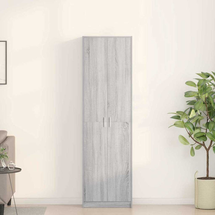 Garderobeskab Grå Sonoma 55 x 25 x 189 cm Konstrueret træ