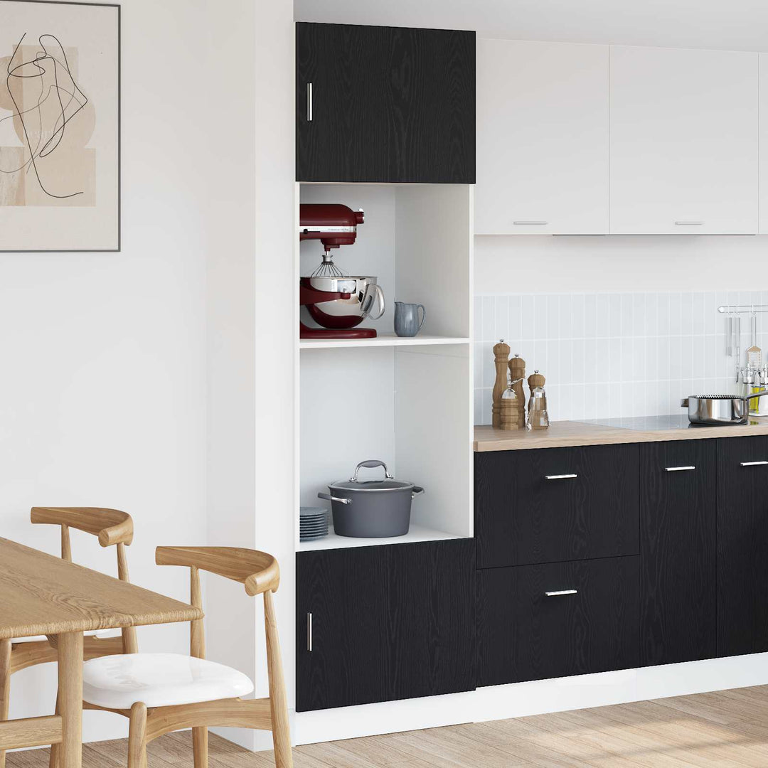Hængeskab Sort eg 60 x 57 x 207 cm Konstrueret træ