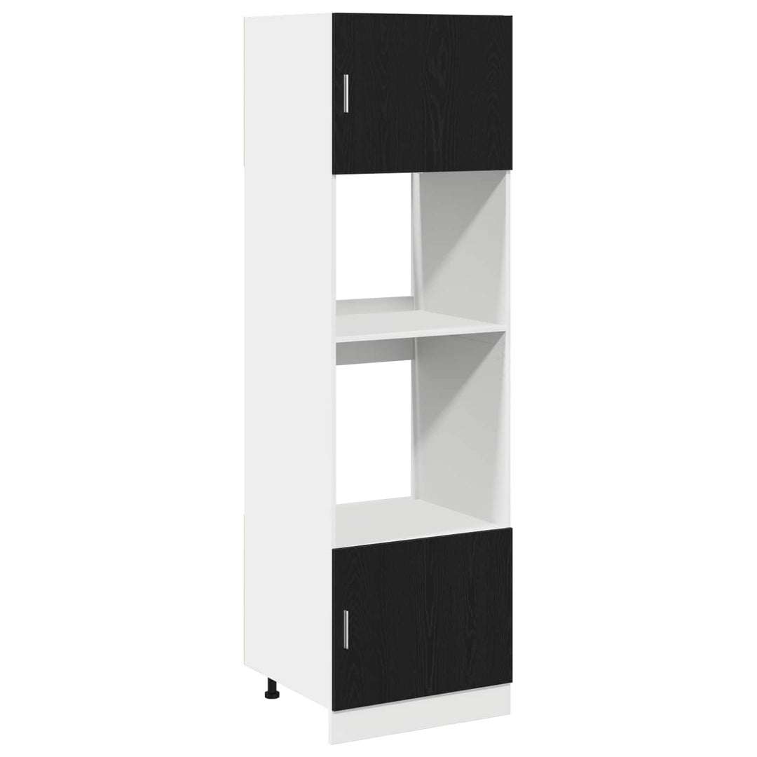 Hængeskab Sort eg 60 x 57 x 207 cm Konstrueret træ