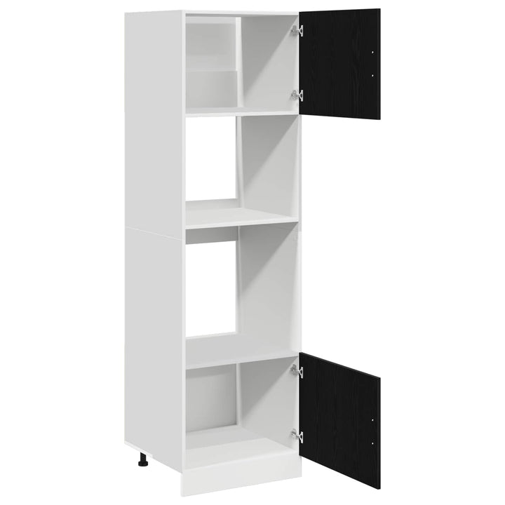 Hængeskab Sort eg 60 x 57 x 207 cm Konstrueret træ
