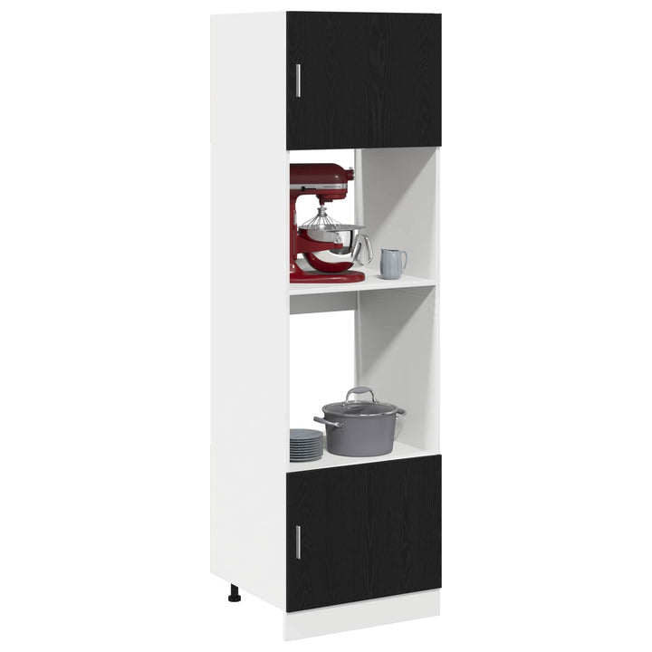 Hængeskab Sort eg 60 x 57 x 207 cm Konstrueret træ