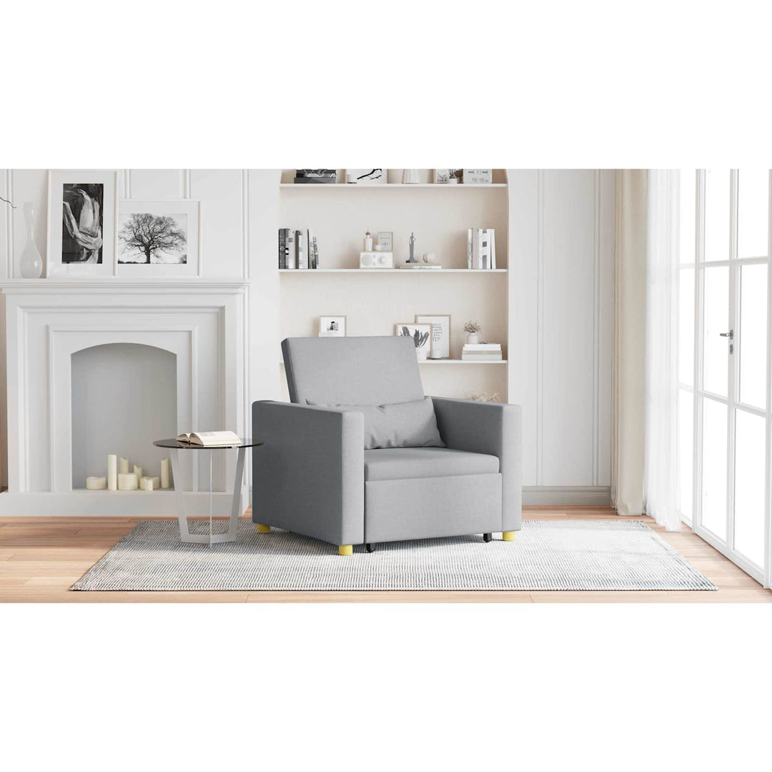 Utrækkelig sovesofa enkelt Lysegrå 90 x 165 x 87 cm Stof