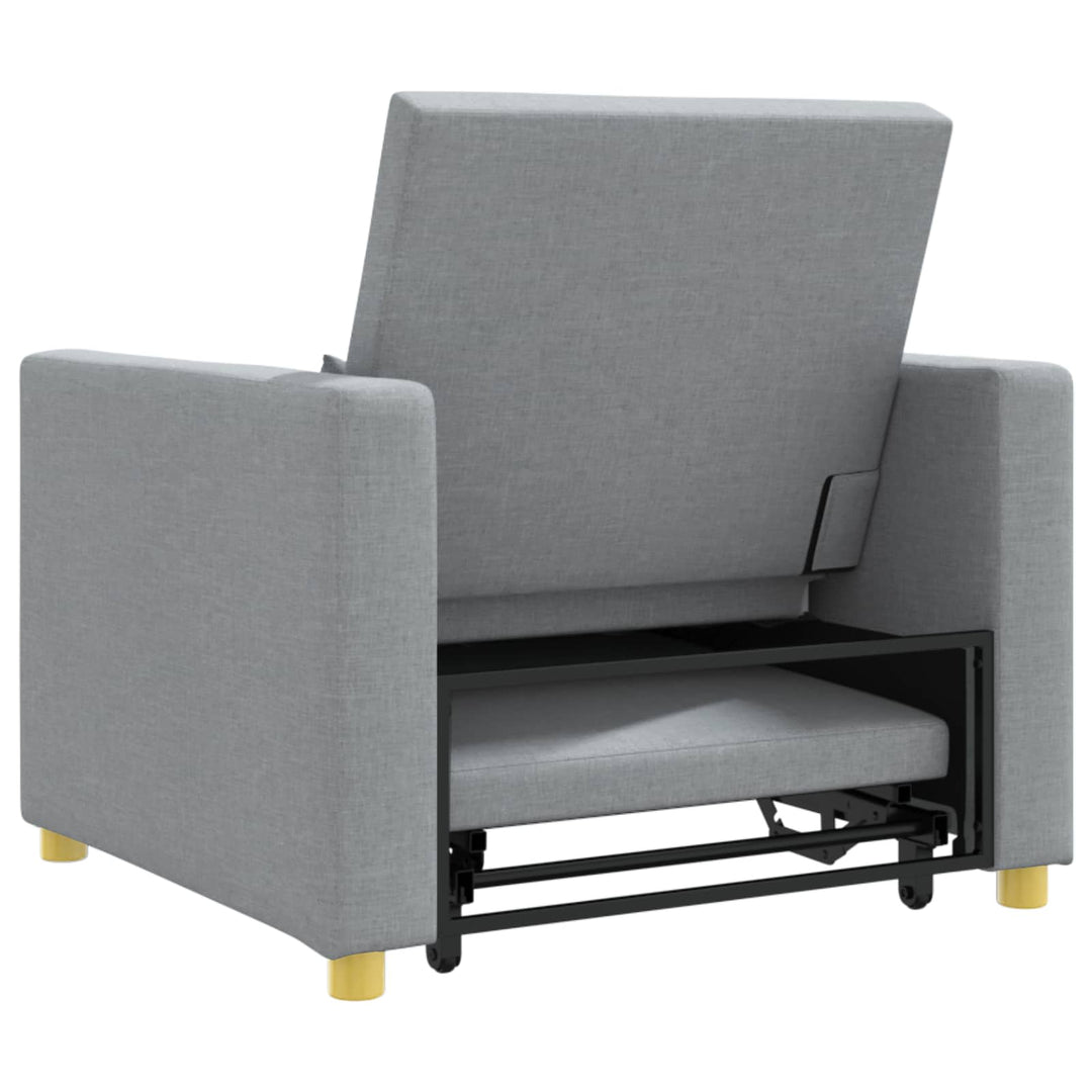 Utrækkelig sovesofa enkelt Lysegrå 90 x 165 x 87 cm Stof