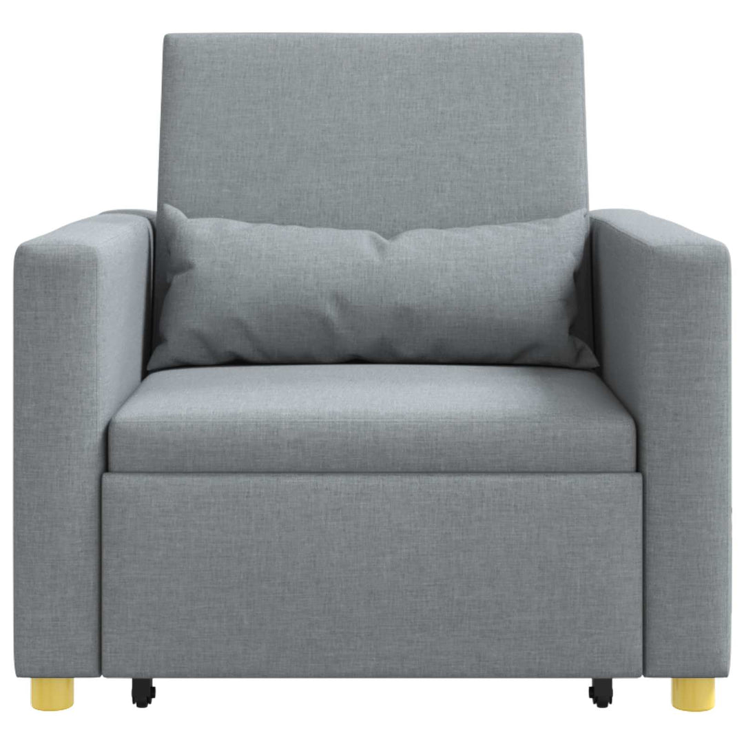 Utrækkelig sovesofa enkelt Lysegrå 90 x 165 x 87 cm Stof