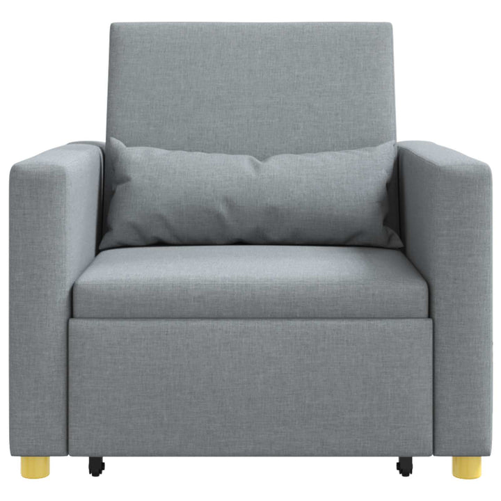 Utrækkelig sovesofa enkelt Lysegrå 90 x 165 x 87 cm Stof