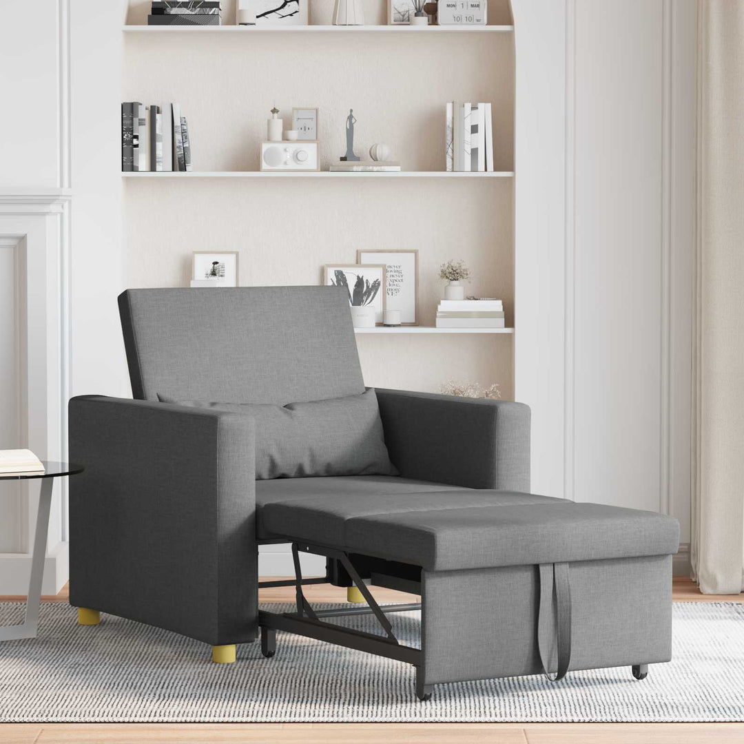Utrækkelig sovesofa enkelt Mørkegrå 90 x 165 x 87 cm Stof