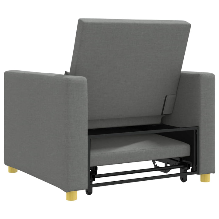 Utrækkelig sovesofa enkelt Mørkegrå 90 x 165 x 87 cm Stof