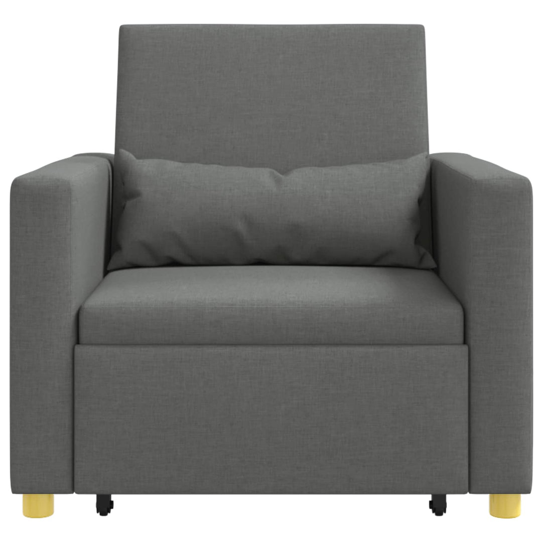 Utrækkelig sovesofa enkelt Mørkegrå 90 x 165 x 87 cm Stof