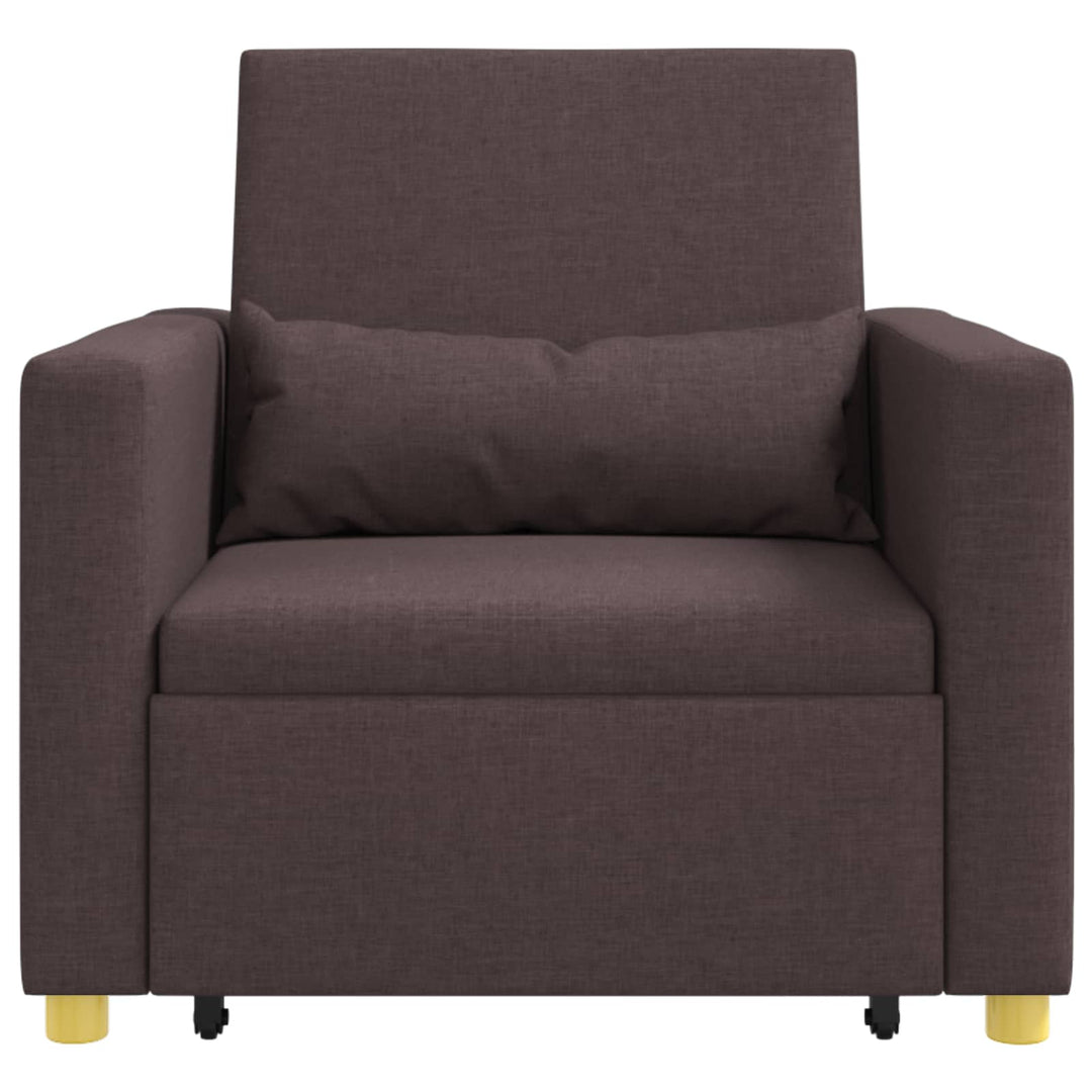 Utrækkelig sovesofa enkelt Mørkebrun 90 x 165 x 87 cm Stof