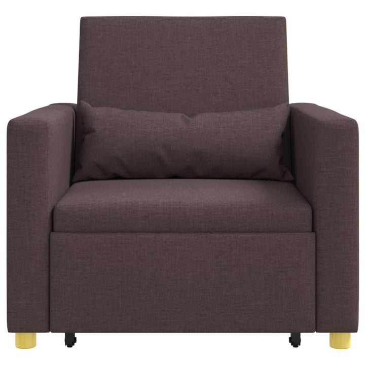 Utrækkelig sovesofa enkelt Mørkebrun 90 x 165 x 87 cm Stof
