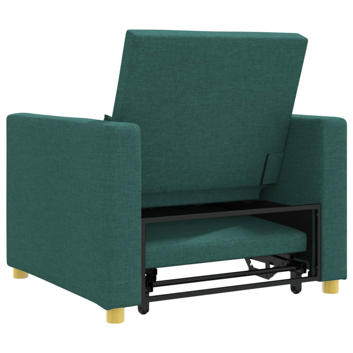 Utrækkelig sovesofa enkelt Mørkegrøn 90 x 165 x 87 cm Stof