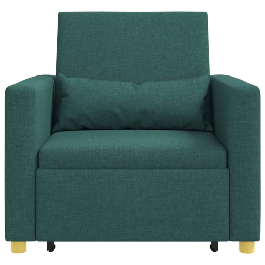 Utrækkelig sovesofa enkelt Mørkegrøn 90 x 165 x 87 cm Stof