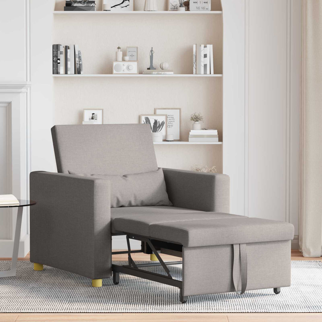 Utrækkelig sovesofa enkelt Gråbrun 90 x 165 x 87 cm Stof